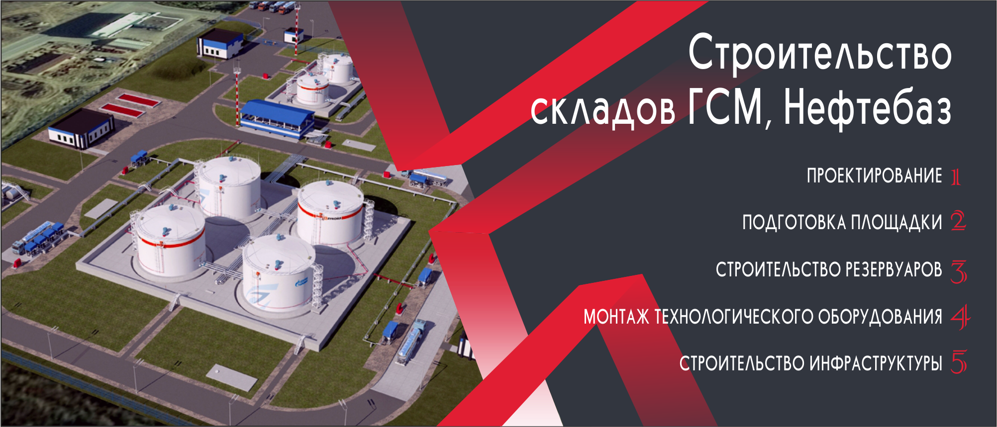 Строительство складов ГСМ, Нефтебаз  