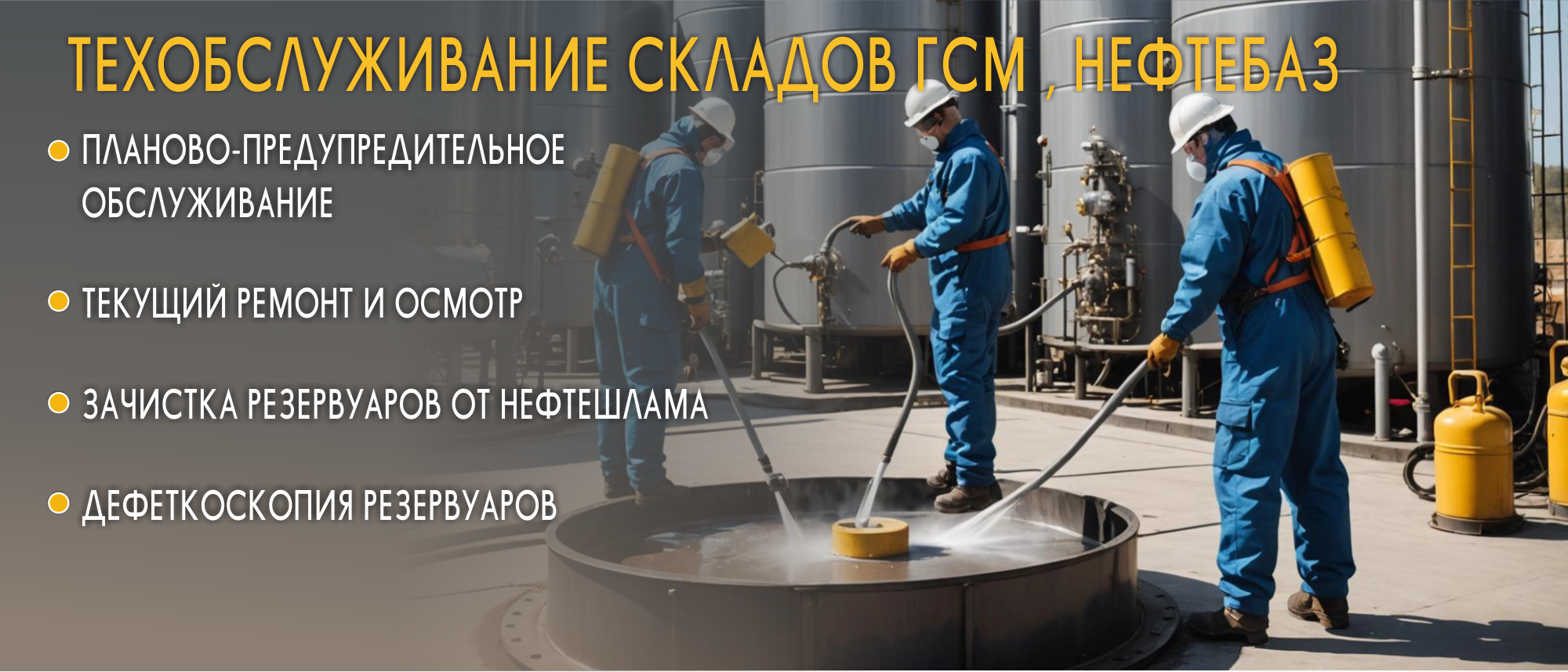 Техническое обслуживание складов ГСМ, Нефтебаз